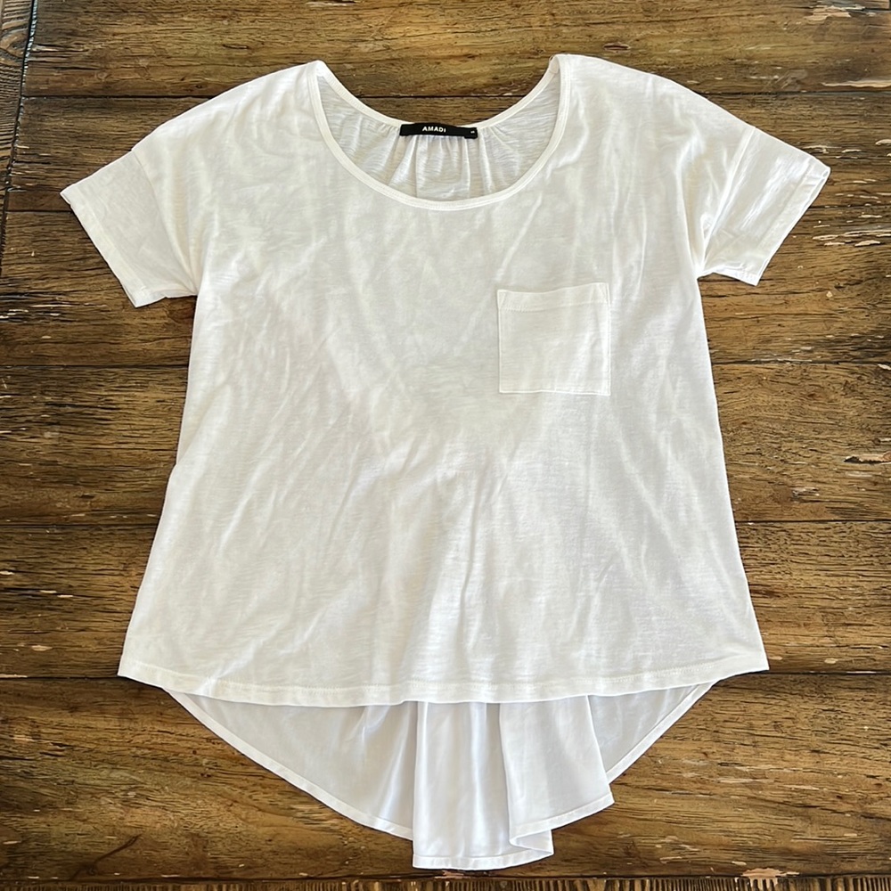 Anthropologie Amado White Tee